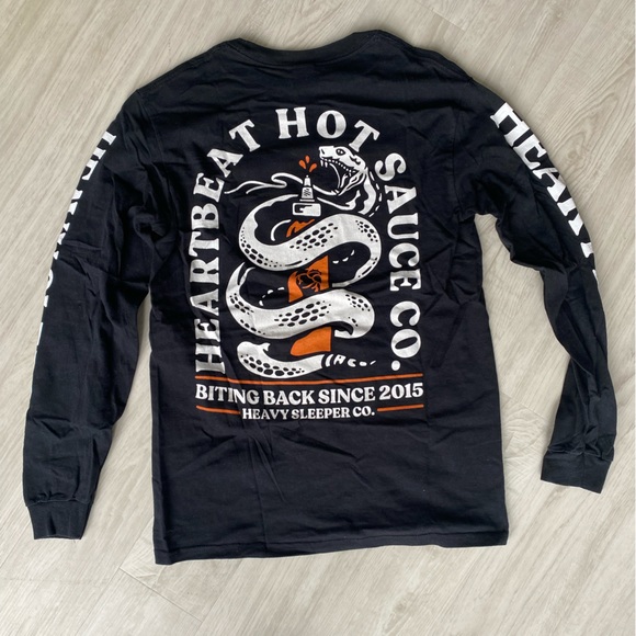 Heartbeat Hot Sauce Long Sleeve Snake Graphic Tee - Picture 3 of 3